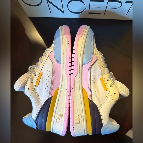 NIB ONCEPT Paris Leather Sneaker 6 Orchid Multi - Picture 3 of 10
